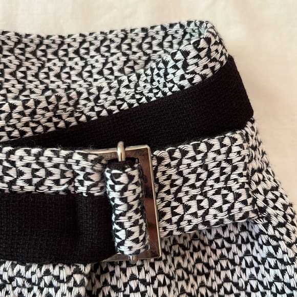 Veronika Maine Skirts Veronika Maine Black White Cotton Tweed
